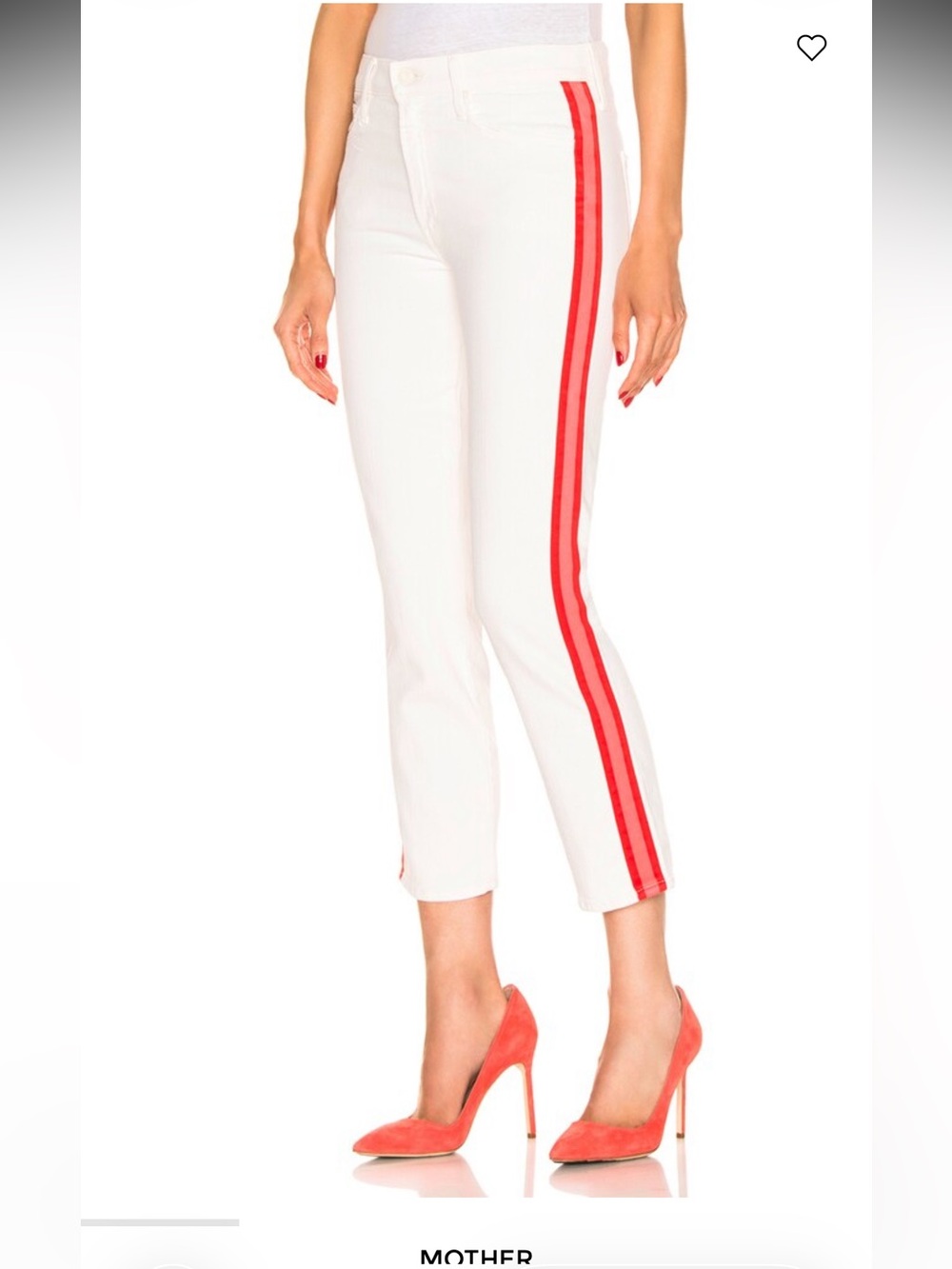 MOTHER Mid Rise Dazzler Crop New